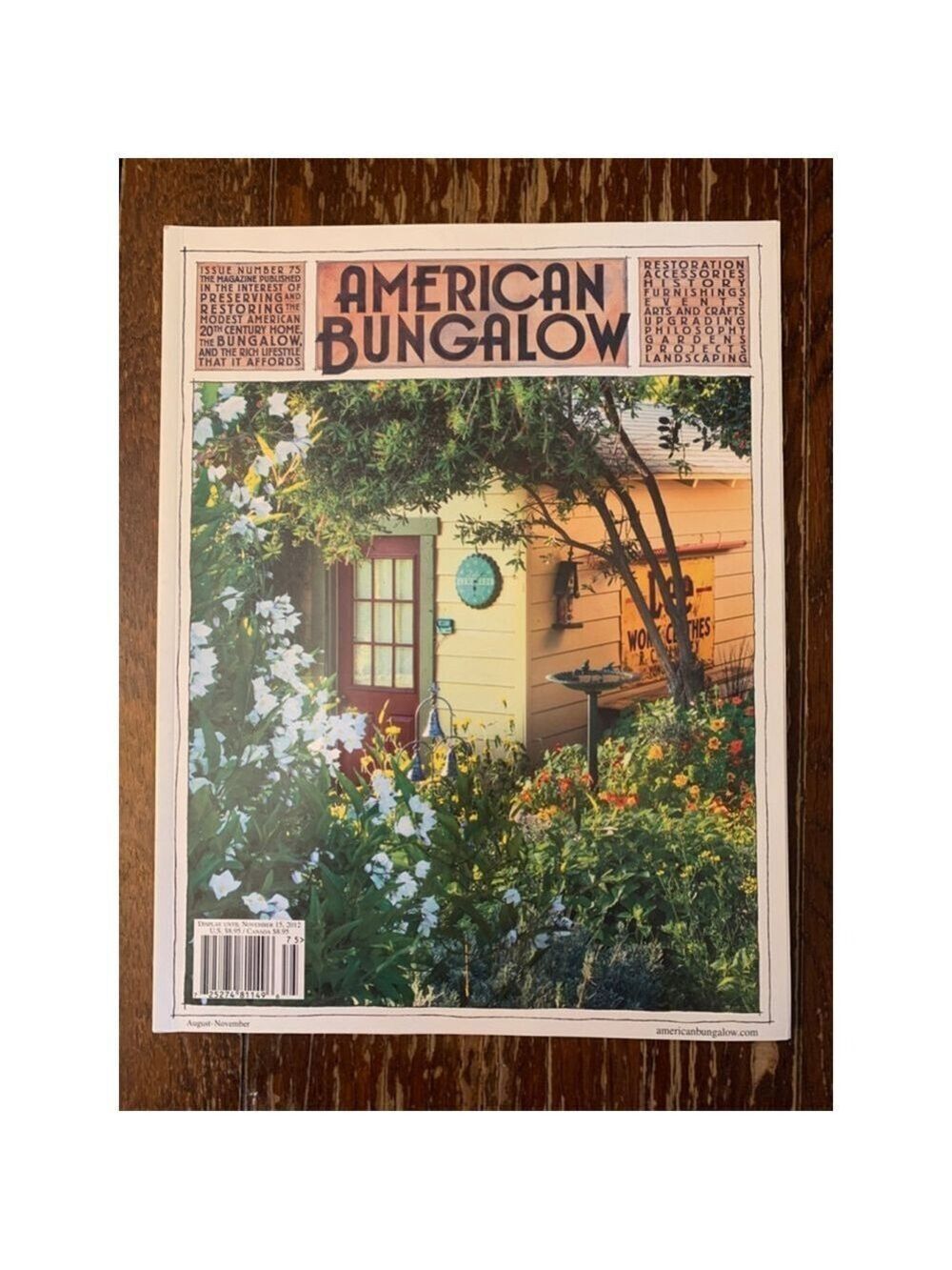 American Bungalow Multi-color Coffee Table magazine issue 75 fall 2012
